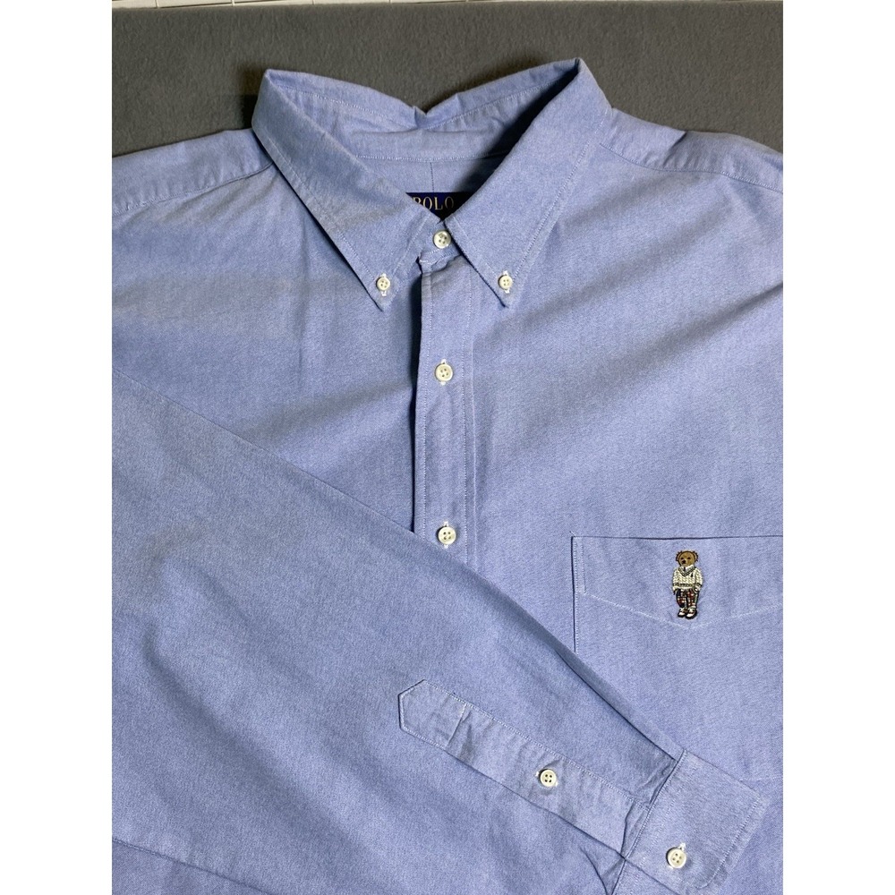 Polo Ralph Lauren Polo Bear Oxford Button Down Shirt Men's 3XLT (tall) Excellent